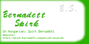 bernadett spirk business card